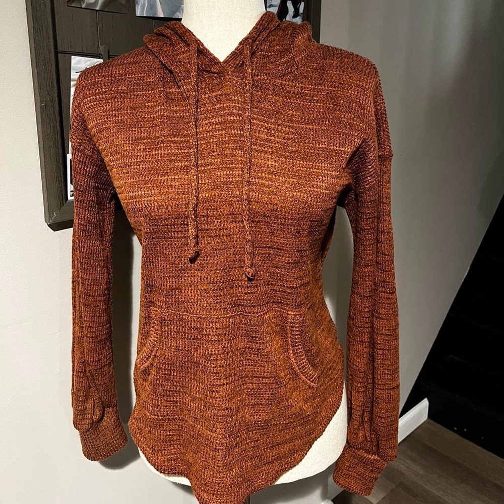 Rust Knit Hoodie